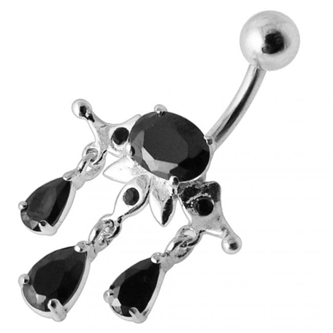 Fantasy Hemi Circle Dangling Belly Ring - Monster Piercing