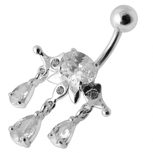 Fantasy Hemi Circle Dangling Belly Ring - Monster Piercing