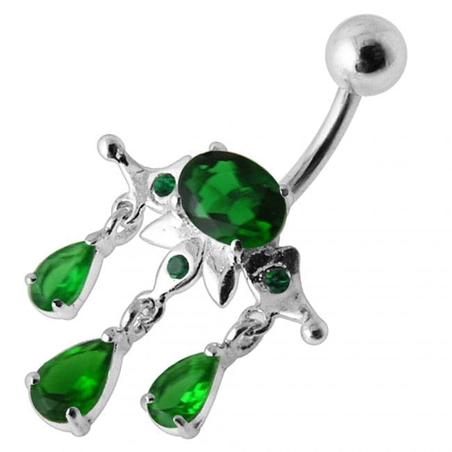 Fantasy Hemi Circle Dangling Belly Ring - Monster Piercing