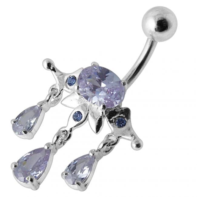 Fantasy Hemi Circle Dangling Belly Ring - Monster Piercing