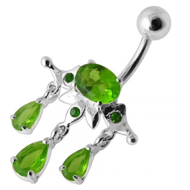 Fantasy Hemi Circle Dangling Belly Ring - Monster Piercing