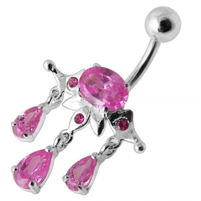 Fantasy Hemi Circle Dangling Belly Ring - Monster Piercing