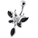 Butterfly Dangling Navel Banana Belly Ring - Monster Piercing