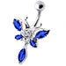 Butterfly Dangling Navel Banana Belly Ring - Monster Piercing