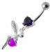 Angel & Dangling Pearl Jeweled Belly Ring - Monster Piercing