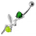 Angel & Dangling Pearl Jeweled Belly Ring - Monster Piercing