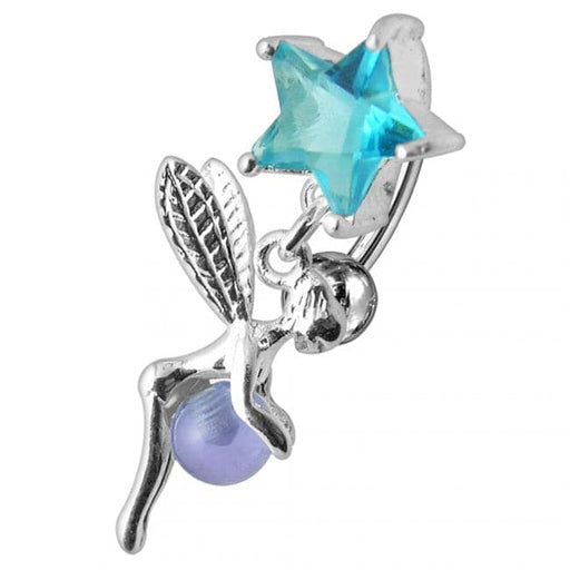 Angel Star & Ball Jeweled Belly Ring - Monster Piercing