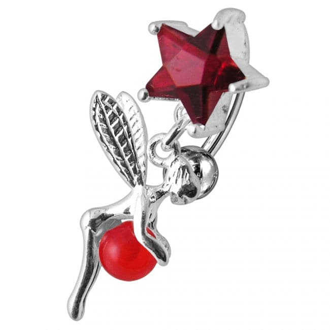 Angel Star & Ball Jeweled Belly Ring - Monster Piercing