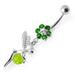 Angel Flower & Ball Jeweled Belly Ring - Monster Piercing