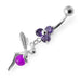 Trillium Angel & Ball Jeweled Belly Ring - Monster Piercing