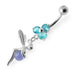 Trillium Angel & Ball Jeweled Belly Ring - Monster Piercing