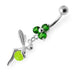 Trillium Angel & Ball Jeweled Belly Ring - Monster Piercing