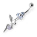 Trillium Angel & Ball Jeweled Belly Ring - Monster Piercing