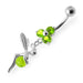 Trillium Angel & Ball Jeweled Belly Ring - Monster Piercing