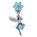 Flower Angel & Ball Jeweled Belly Ring - Monster Piercing