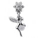 Flower Angel & Ball Jeweled Belly Ring - Monster Piercing