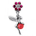 Flower Angel & Ball Jeweled Belly Ring - Monster Piercing