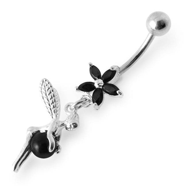 Pentas Angel & Ball Jeweled Belly Ring - Monster Piercing