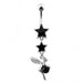 Double Star Angel & Ball Jeweled Belly Ring - Monster Piercing