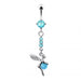 Dangling Gem Angel & Ball Jeweled Belly Ring - Monster Piercing