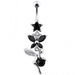 Butterfly Angel & Ball Jeweled Belly Ring - Monster Piercing