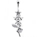 Butterfly Angel & Ball Jeweled Belly Ring - Monster Piercing