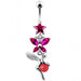 Butterfly Angel & Ball Jeweled Belly Ring - Monster Piercing