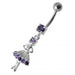 Balerina & Gem Jeweled Belly Ring - Monster Piercing