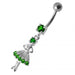 Balerina & Gem Jeweled Belly Ring - Monster Piercing