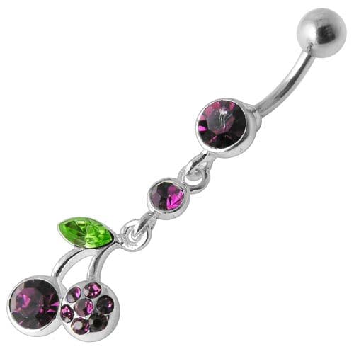 Jeweled Fancy Dangling Body Jewelry Navel Belly Ring - Monster Piercing