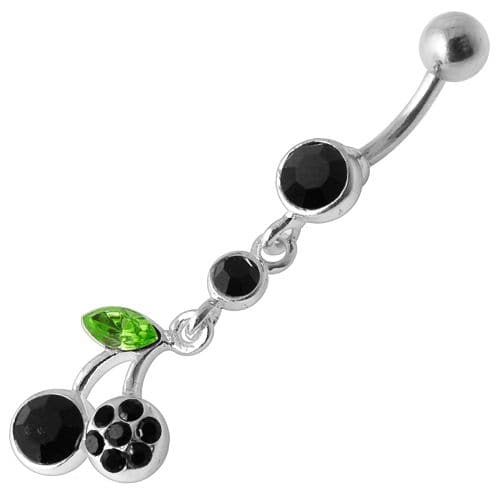 Jeweled Fancy Dangling Body Jewelry Navel Belly Ring - Monster Piercing