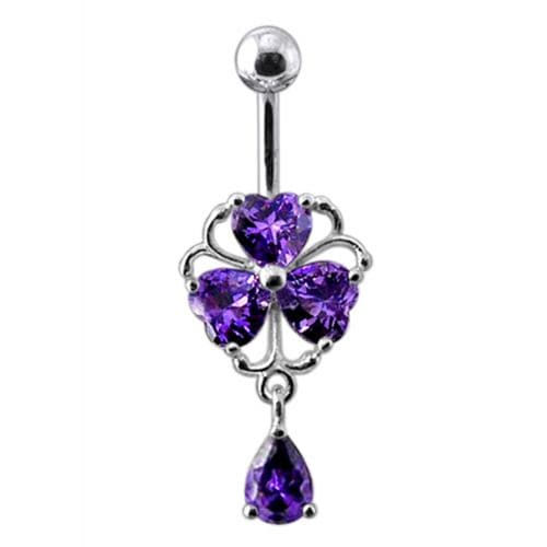 Dangling Heart Belly Ring - Monster Piercing