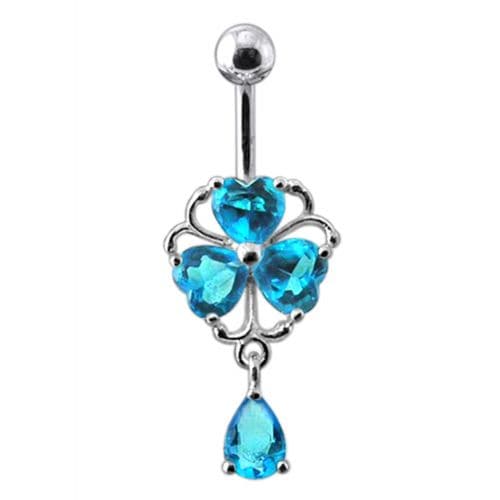 Dangling Heart Belly Ring - Monster Piercing