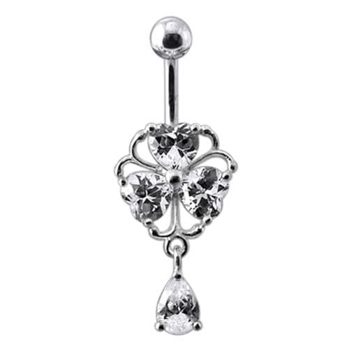 Dangling Heart Belly Ring - Monster Piercing