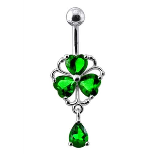 Dangling Heart Belly Ring - Monster Piercing