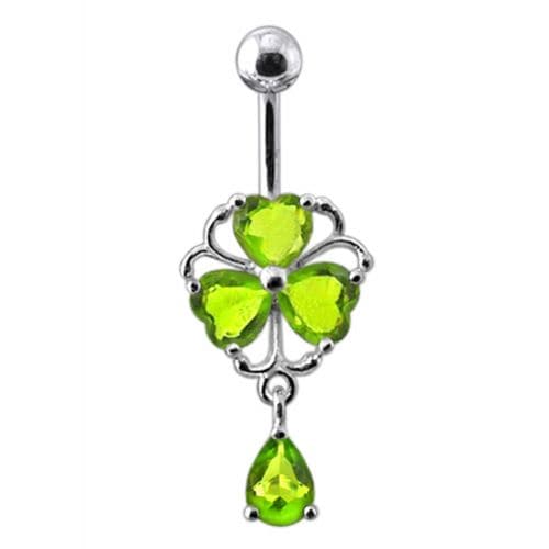 Dangling Heart Belly Ring - Monster Piercing