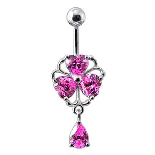 Dangling Heart Belly Ring - Monster Piercing