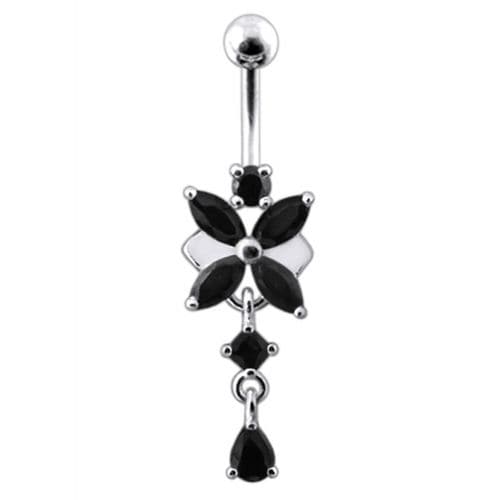 Dangling Flower Belly Ring - Monster Piercing