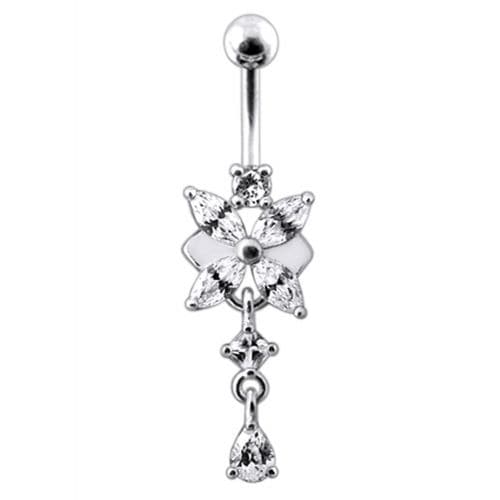 Dangling Flower Belly Ring - Monster Piercing