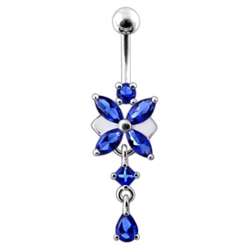 Dangling Flower Belly Ring - Monster Piercing