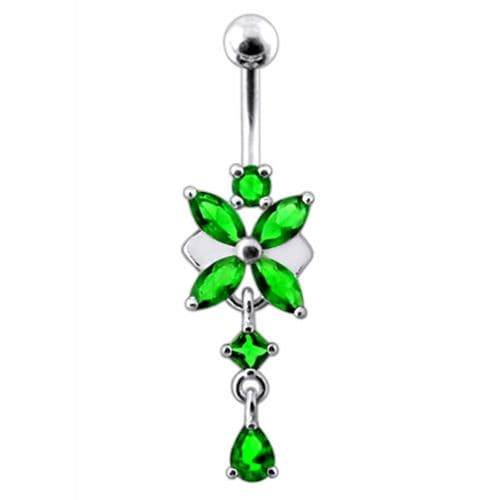 Dangling Flower Belly Ring - Monster Piercing