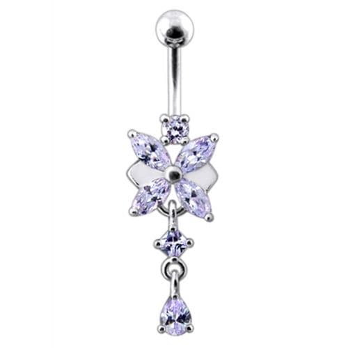 Dangling Flower Belly Ring - Monster Piercing