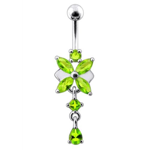 Dangling Flower Belly Ring - Monster Piercing