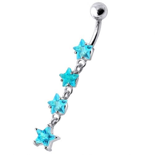 Dangling Jewel Star Belly Ring - Monster Piercing