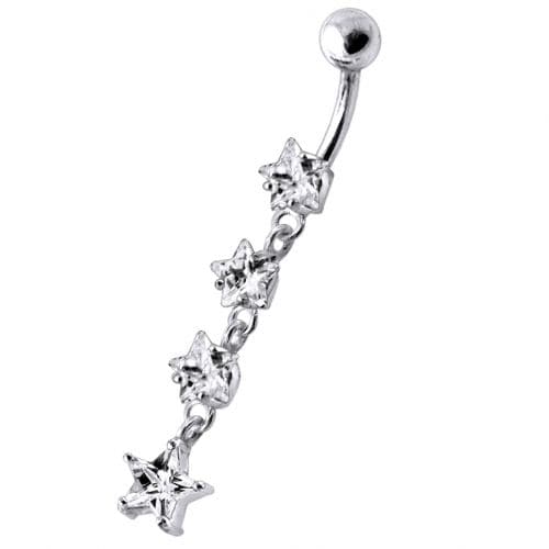 Dangling Jewel Star Belly Ring - Monster Piercing