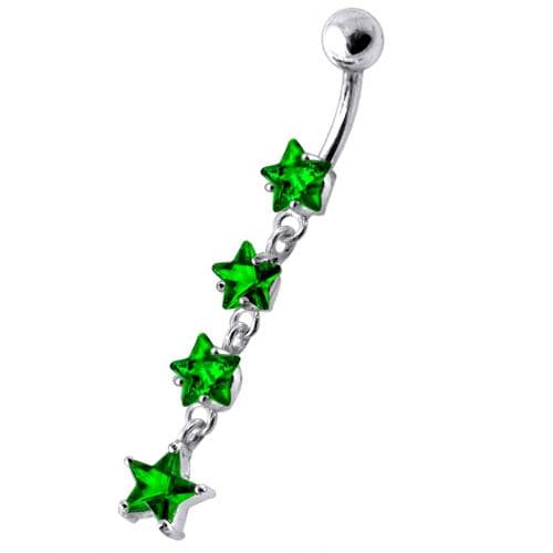 Dangling Jewel Star Belly Ring - Monster Piercing