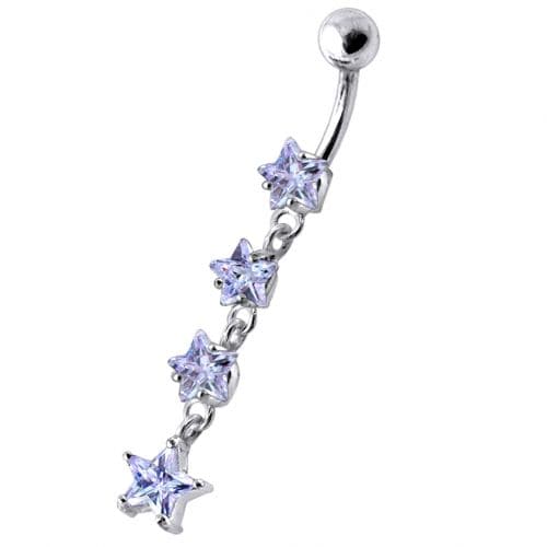 Dangling Jewel Star Belly Ring - Monster Piercing