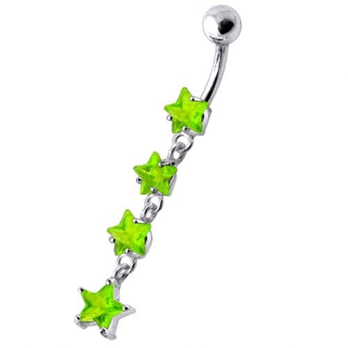 Dangling Jewel Star Belly Ring - Monster Piercing