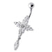 Fancy Dangling Jeweled Navel Ring - Monster Piercing