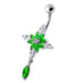 Fancy Dangling Jeweled Navel Ring - Monster Piercing